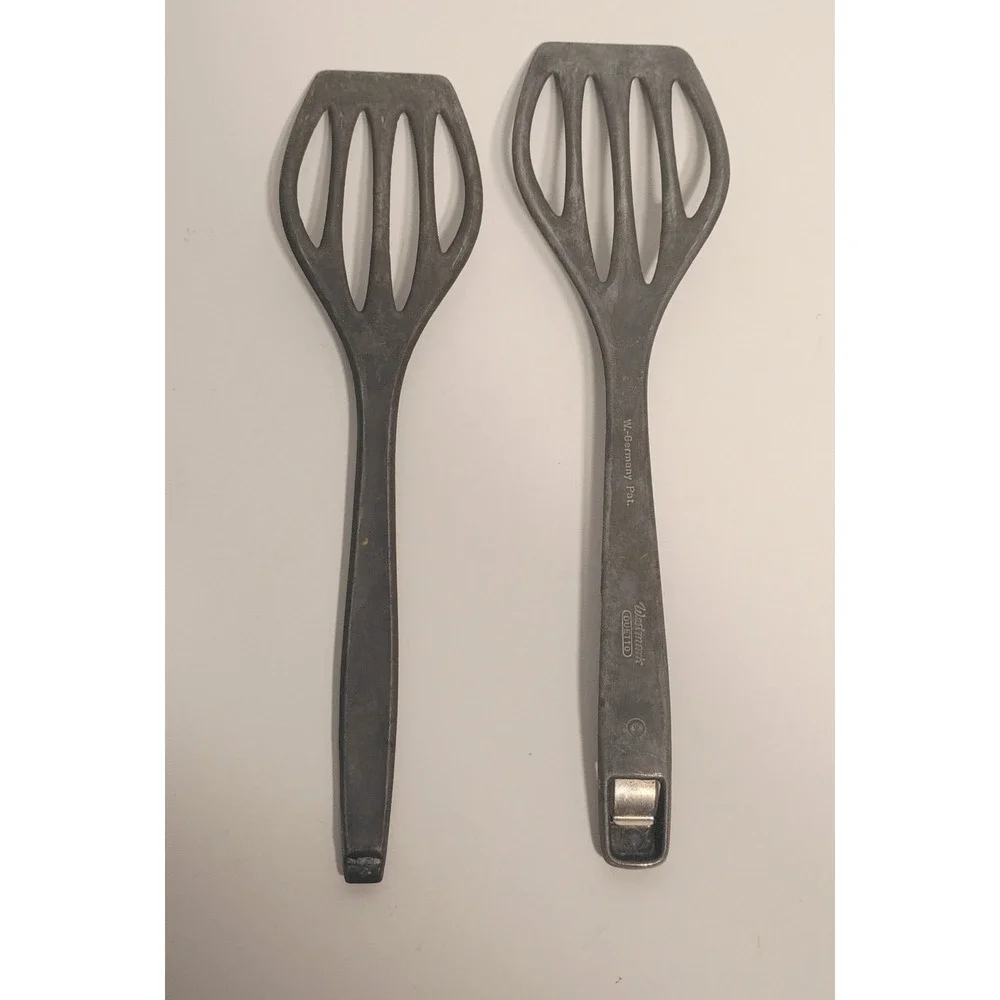 Vintage Westmark Duetto Aluminum Tongs Spatula Set Germany Multi Tool German